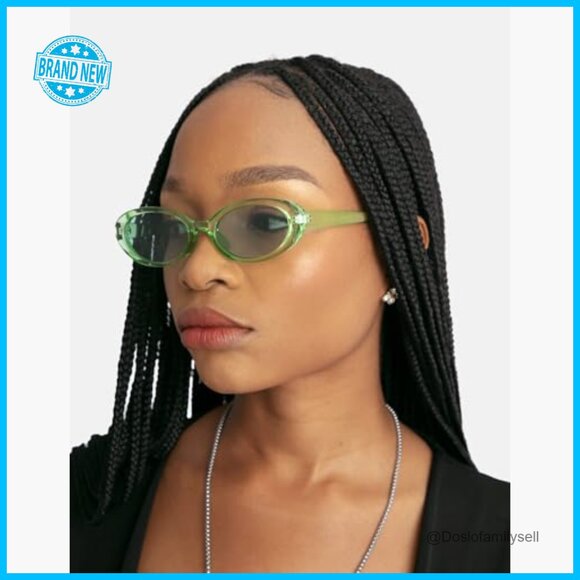 Retro Oval Sunglasses Y2K Vintage Chic Lightweight Festival Accessory main image 2
